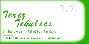 terez tekulics business card